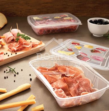 Контейнер для хранения "2 в 1", 1,5 л, комплект из 2 шт, 1500 мл, Контейнер для хранения, Пищевой пластик, Пластик, Прямоугольная