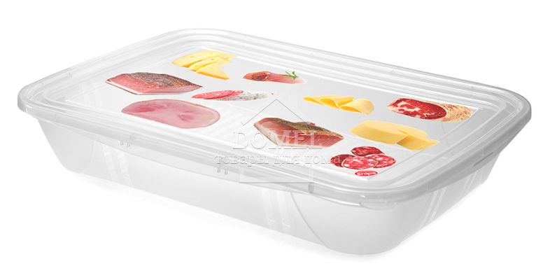 Контейнер для хранения "2 в 1", 1,5 л, комплект из 2 шт, 1500 мл, Контейнер для хранения, Пищевой пластик, Пластик, Прямоугольная