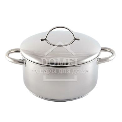 Кастрюля VENERA 24x12 см / 5,4 л со стальной крышкой (нержавеющая сталь)