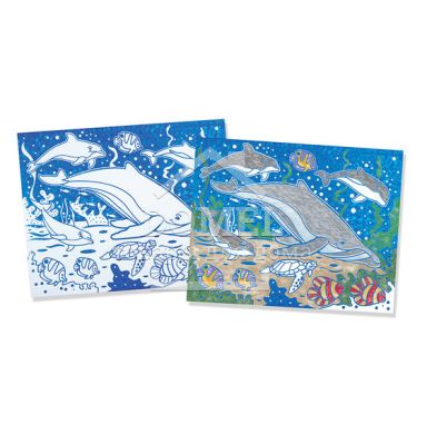 MD30302 Foil Coloring Pad - Animals (Раскраска-фольга "Тварини"), Від 3 років, Розмальовки