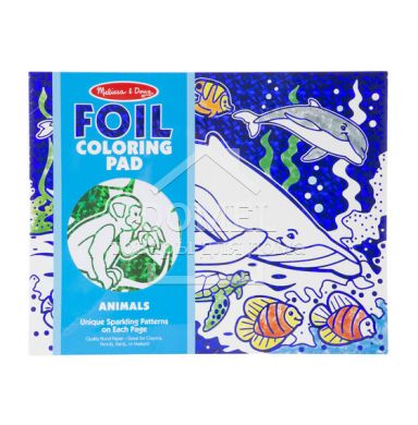 MD30302 Foil Coloring Pad - Animals (Раскраска-фольга "Тварини"), Від 3 років, Розмальовки