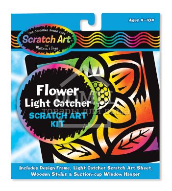 MD5888 Scratch Magic Flower Light Catcher Fun Kit (Царапка-вітраж "Квітка"), Для дівчаток, Від 5 років, Царапки