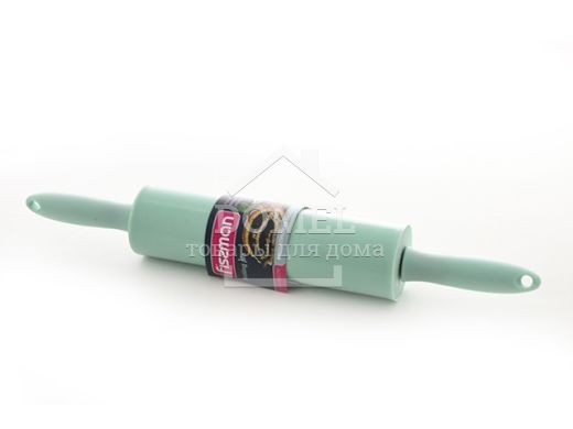 Скалка для теста 39,5x5,5 см, цвет АКВАМАРИН (силикон), Скалка, Силикон