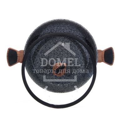 Сотейник DIAMOND GREY 28x7,5 см / 4,1 л зі скляною кришкою (алюміній з антипригарним покриттям)