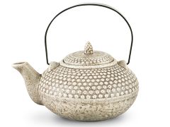Заварювальний чайник 750 мл з ситечком та метал. рук., колір СІРИЙ ПІСОК (кераміка)