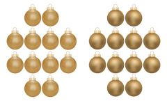 Ялинкові кульки"House of Seasons" комплект 24 шт.,шампань