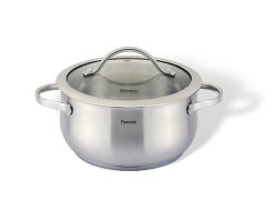 Каструля VALERY 16x8 см / 1.6 л зі скляною кришкою (нержавіюча сталь)