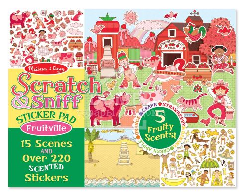 MD12193 Scratch & Sniff Fruitville (Набор ароматических наклеек "Фруктоград")