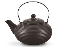 Заварювальний чайник 750 мл з ситечком та метал. рук., колір ЧОРНИЙ (кераміка)