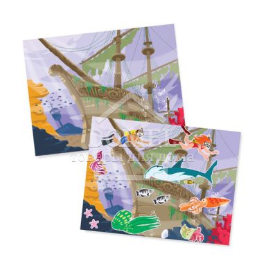MD30500 Reusable Sticker Pad - Under the Sea (Набор многоразовых наклеек "Под водой"), От 3 лет, Многоразовые