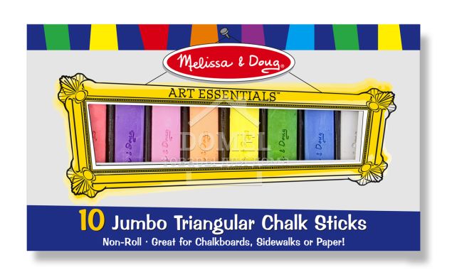 MD4100 10 Jumbo Triangular Chalk Sticks (Крейди трикутні, 10 шт.), Від 3 років, Крейда