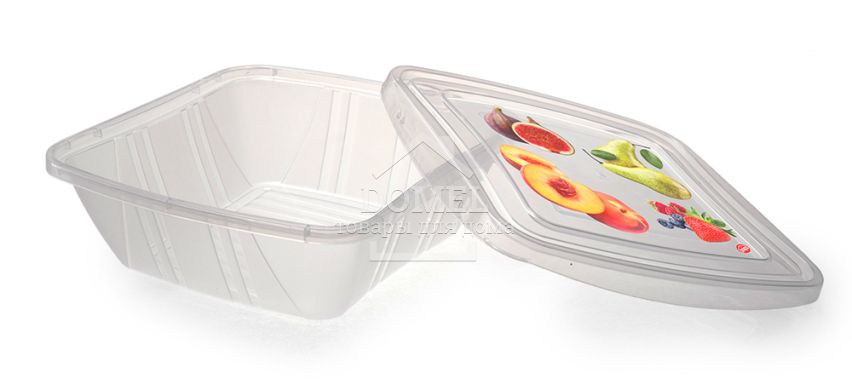 Контейнер для зберігання "3 в 1", 0,5 л, комплект із 3 шт, 500 мл, Контейнер для зберігання, Харчовий пластик, Пластик, Квадратна