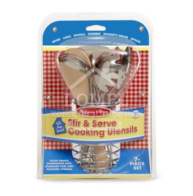 MD19351 Stir & Serve Cooking Utensils (Металевий кухонний набір), Від 3 років, Іграшковий посуд