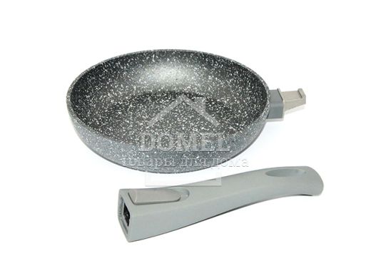 Сковорода для жарки ROCK STONE 20x4,5 см со съемной ручкой (алюминий с антипригарным покрытием)