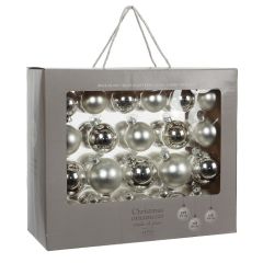 Ялинкові кульки"House of Seasons" комплект 42 шт., сірий