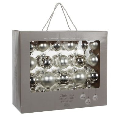 Ялинкові кульки"House of Seasons" комплект 42 шт., сірий