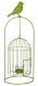 Виріб декоративний у вигляді клітки для пташок, комплект з 4-х шт, 8712799850491