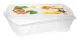 Контейнер для хранения "3 в 1", 1,0 л, комплект из 3 шт прямоугольный, 1 л, Контейнер для хранения, Пищевой пластик, Пластик, Прямоугольная