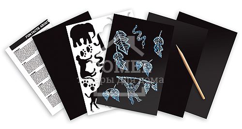 MD5916 Safari Scratch Art Boards (Набір царапок "Сафарі"), Від 5 років, Набори