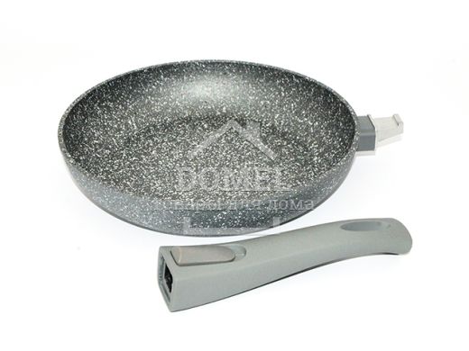 Сковорода для жарки ROCK STONE 24x4,9 см со съемной ручкой (алюминий с антипригарным покрытием)