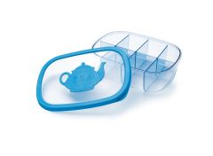 Контейнер для чая, 3 л цвет голубой, 3 л, Контейнер для кофе и чая, Пищевой пластик, Пластик, Прямоугольная