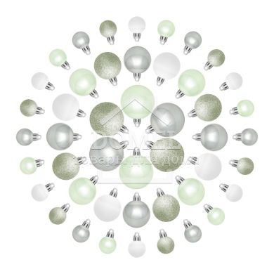 Ялинкові кульки"House of Seasons" комплект 46 шт., сірий