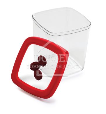 Контейнер для хранения кофе, 1,0 л, 1 л, Контейнер для кофе и чая, Пищевой пластик, Пластик, Квадратная