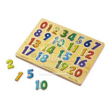 MD339 Numbers Sound Puzzle - 21 Pieces (Звуковой пазл "Цифры"), От 3 лет, Музыкальные пазлы