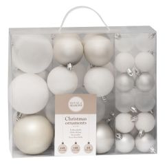 Ялинкові кульки"House of Seasons" комплект 46 шт., сірий, білий