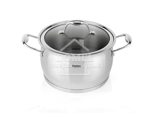 Каструля MIRANDA 18x10 см / 2,7 л зі скляною кришкою (нержавіюча сталь)