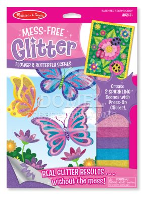 MD19511 Flower & Butterfly Scenes (Набор для творчества с блестящими наклейками "Цветы и бабочки")