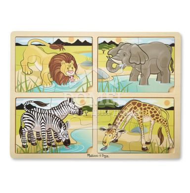 MD9366 4-in-1 Safari (Пазли 4 в 1 "Сафарі"), Від 3 років, Пазли дерев'яні