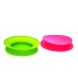 Набір з двох кришок 11 см СВІТЛО-РОЖЕВА та СВІТЛО-ЗЕЛЕНА (силікон)