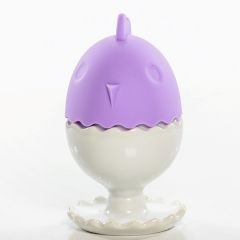 Підставка для яйця 5 см з силіконовою кришкою (кераміка) ціна за 1 од., Підставки для яєць, Кераміка