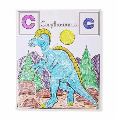 MD19111 English Alphabet Dinosaur Colouring Pad (Гигантская раскраска с динозаврами "Английский алфавит")