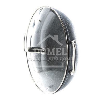 Сковородка Вок MOON STONE 28x8 см с индукционным дном и стеклянной крышкой (алюминий с антипригарным покрытием)