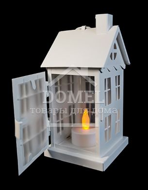 Украшение декоративное металлическое "Дом", белый