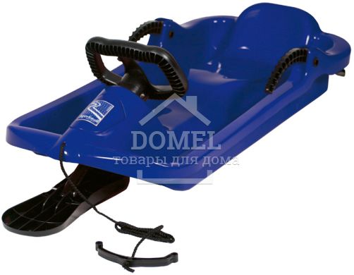 Зимние санки "Alpen Drive" синие, Санки с рулем