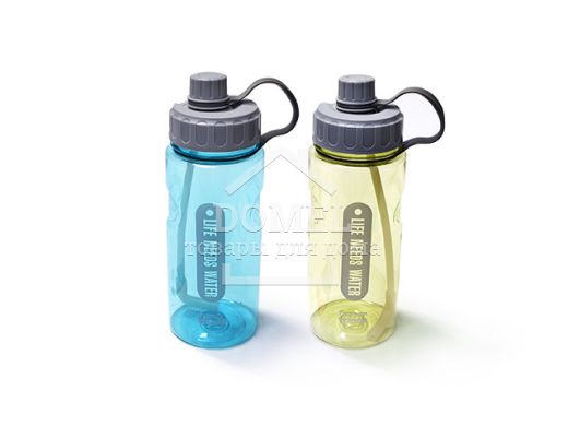 Пляшка для води 1200 мл (пластик, ергономічна), 6850