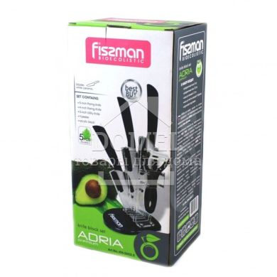 Набір ножів ADRIA 5 предм. (білі керам. леза та акрил. підставка)