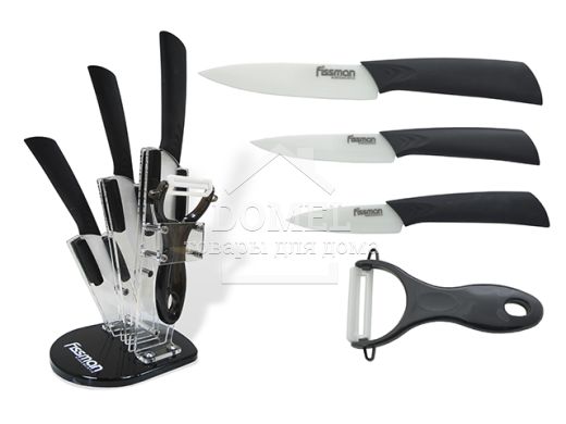 Набір ножів ADRIA 5 предм. (білі керам. леза та акрил. підставка)