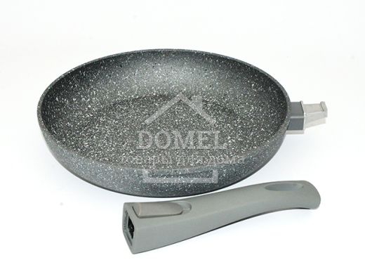 Сковорода для жарки ROCK STONE 26x5,2 см со съемной ручкой (алюминий с антипригарным покрытием)