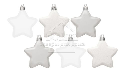 Ялинкові кульки"House of Seasons" комплект 6 шт.,білий