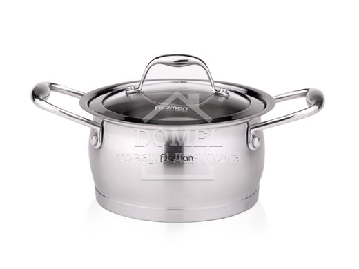 Кастрюля MIRANDA 24x14 см / 6,7 л со стеклянной крышкой (нержавеющая сталь)