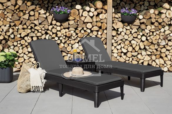 Шезлонг, Jaipur Sun lounger, серый, 8711245144870
