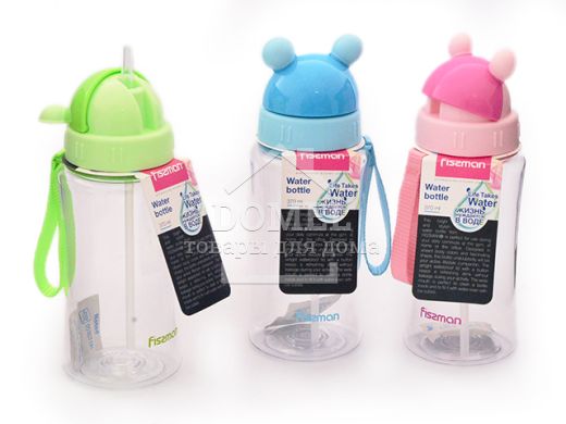 Пляшка для води 370 мл (пластик), 6846