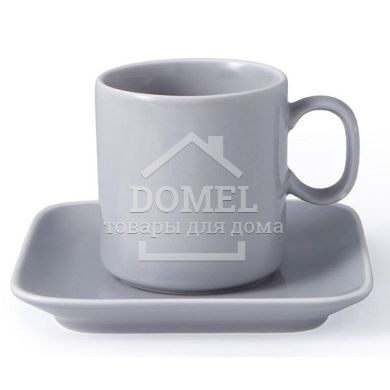 Чашка з блюдцем Fissman Smoky 0,2 л 9387