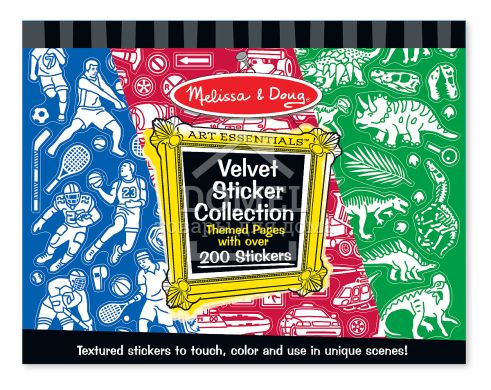 MD4236 Velvet Sticker Collection - Blue (Набор вельветовых стикеров для мальчиков")