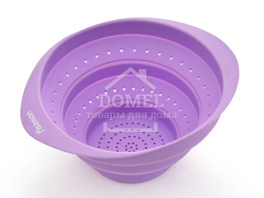 Складаний друшляк 15x9 см, колір ЛІЛОВИЙ (силікон)