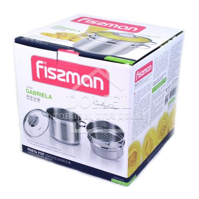 Кастрюля GABRIELA для варки макарон 20x14,5 см / 4,5 л с дуршлагом (нержавеющая сталь)